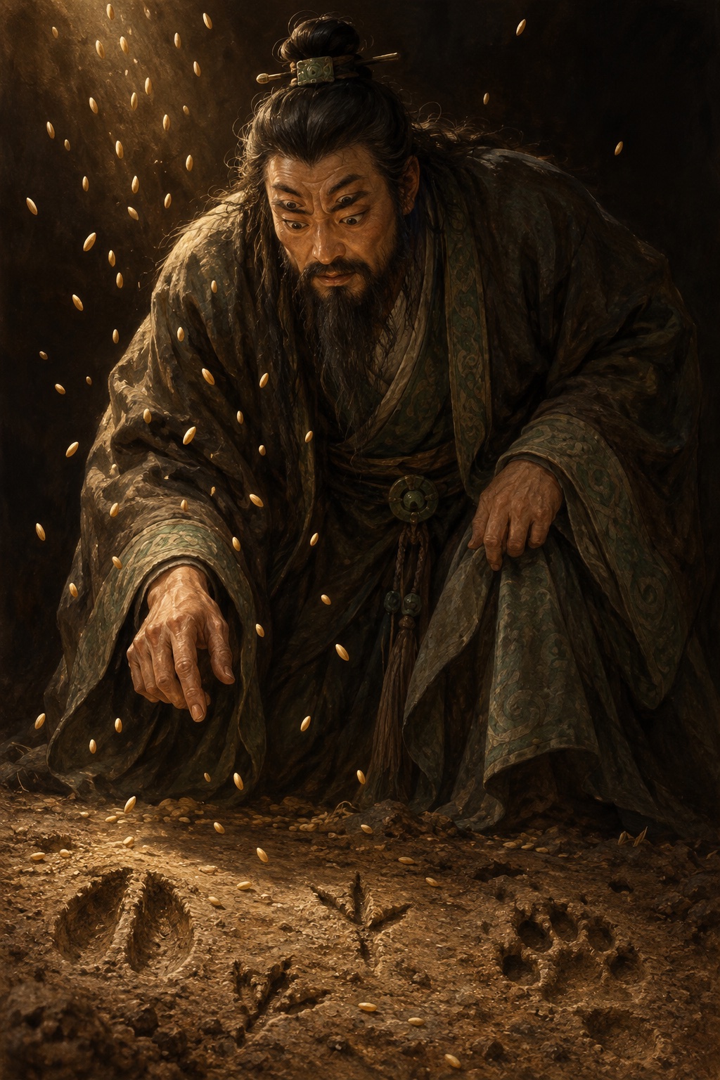 Depiction of Cangjie