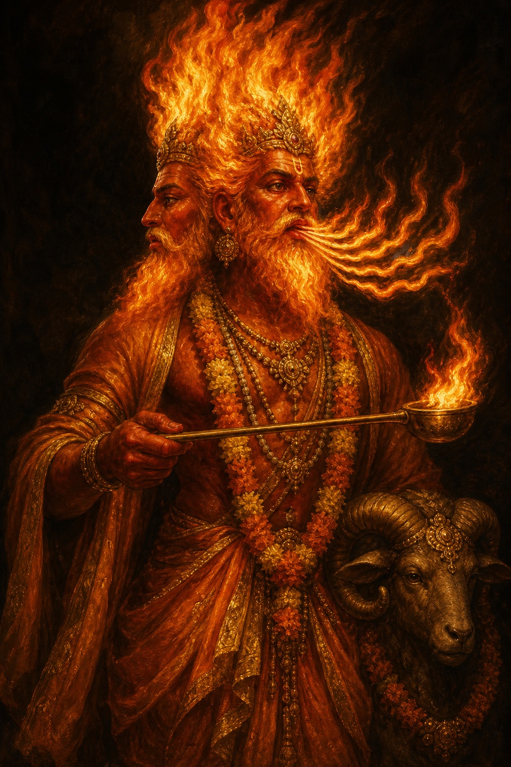Depiction of Agni