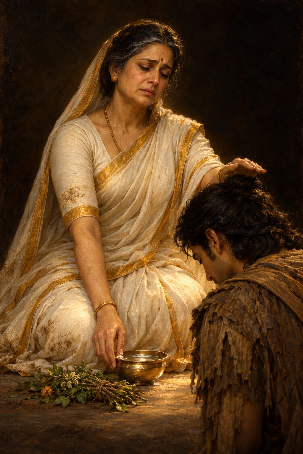Depiction of Kausalya