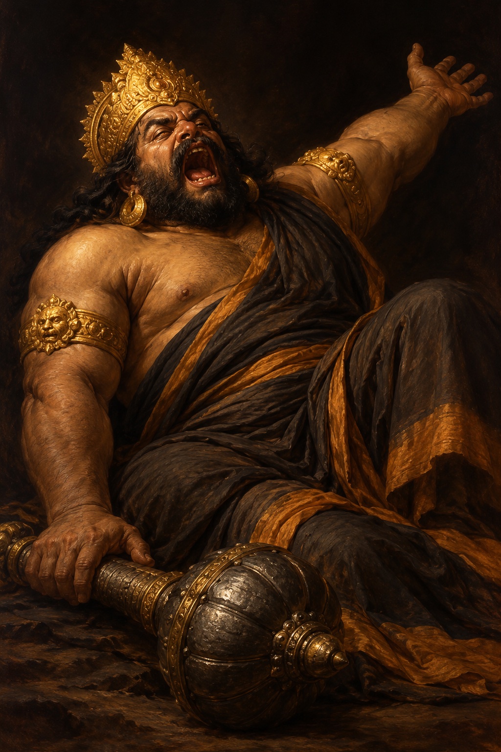 Depiction of Kumbhakarna
