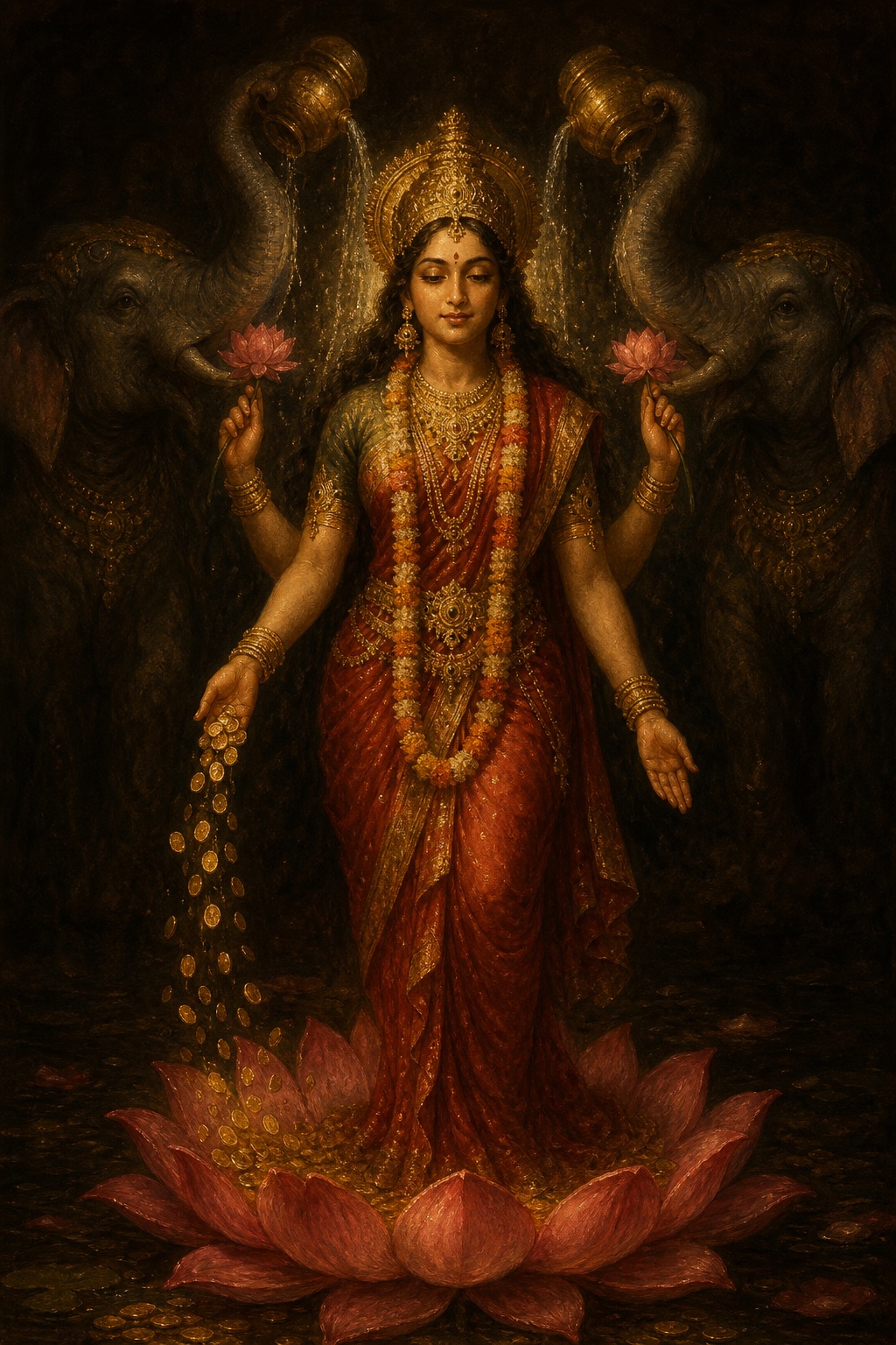 Depiction of Lakshmi