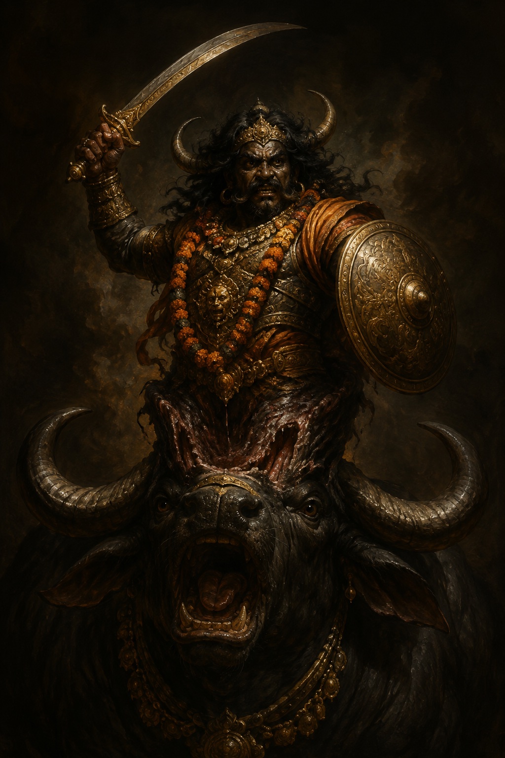 Depiction of Mahishasura