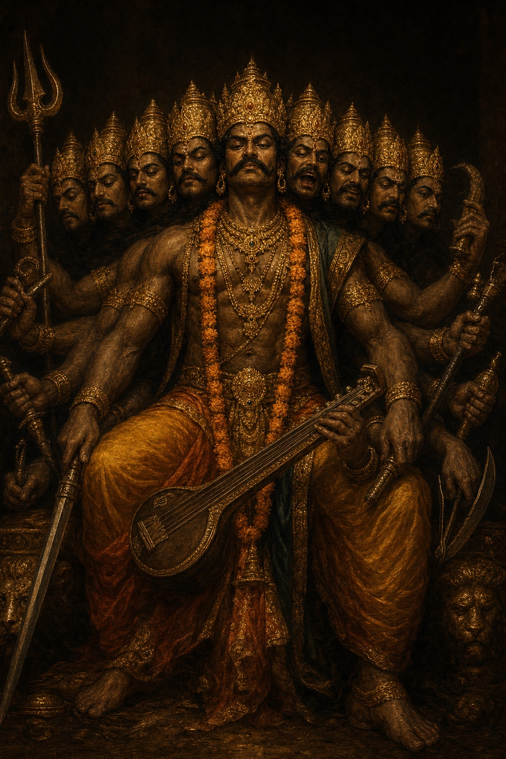 Depiction of Ravana