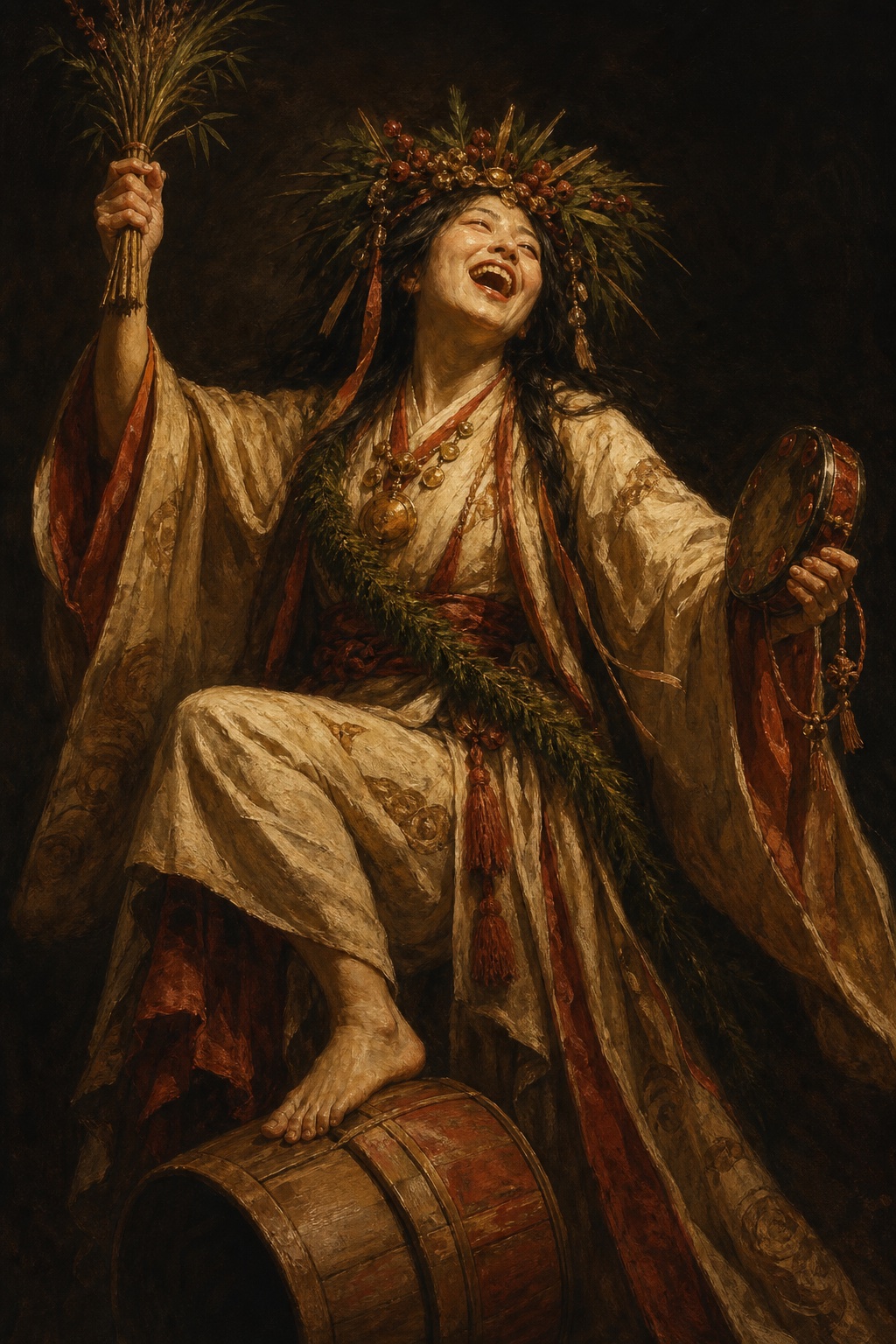 Depiction of Ame-no-Uzume