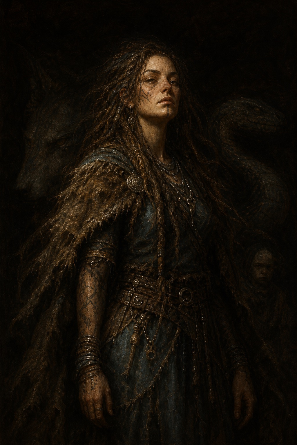 Depiction of Angrboða