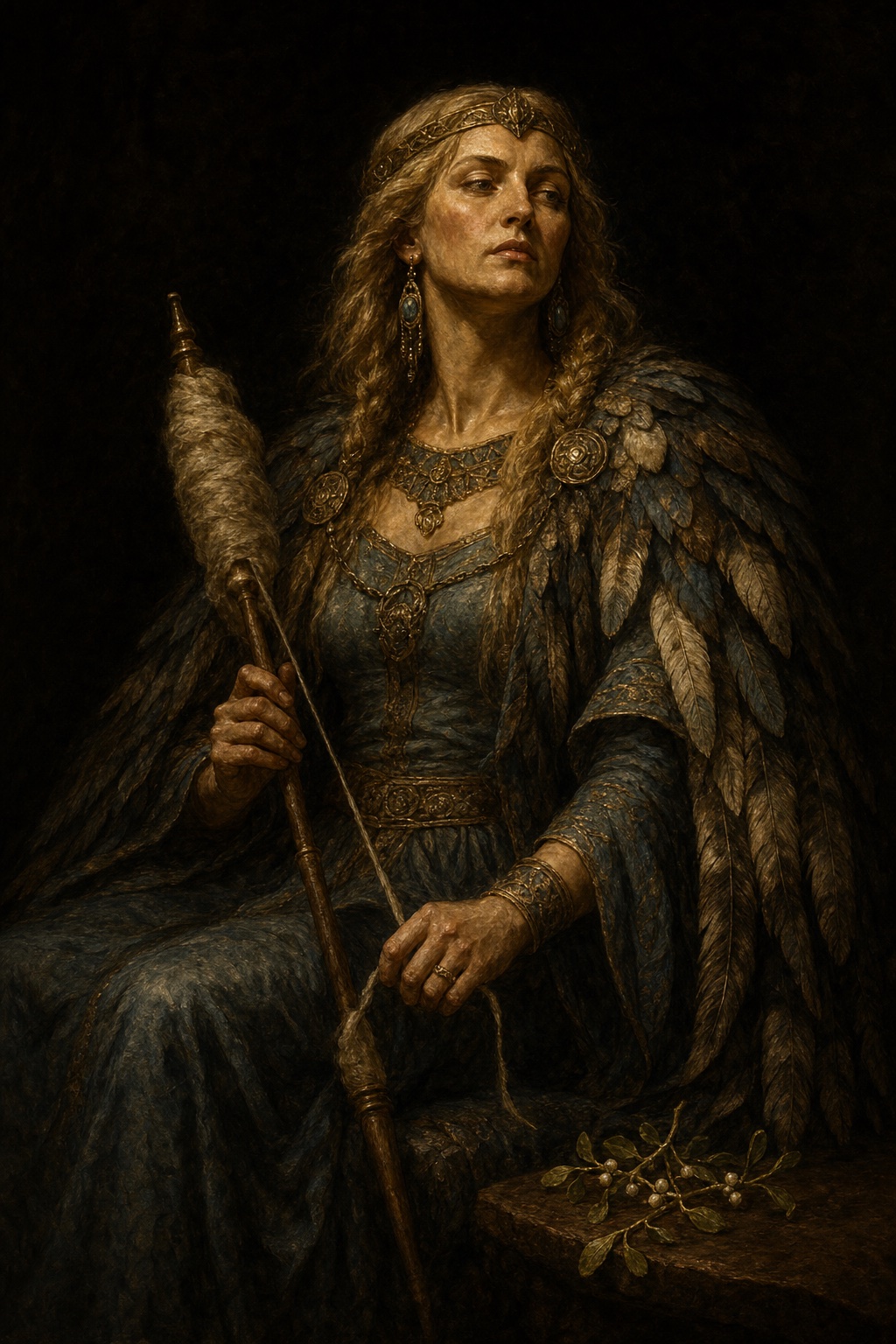 Depiction of Frigg